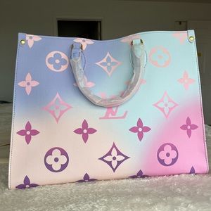 Mirrored image LV bag and wallet